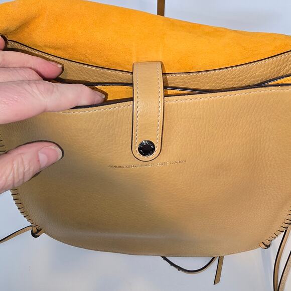 Coach Whiplash Saddle Bag Camel Brown Fringe Braided Leather Crossbody NWT SEE - Picture 8 of 14